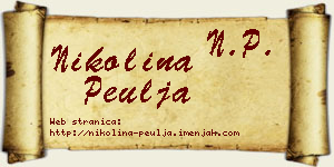 Nikolina Peulja vizit kartica